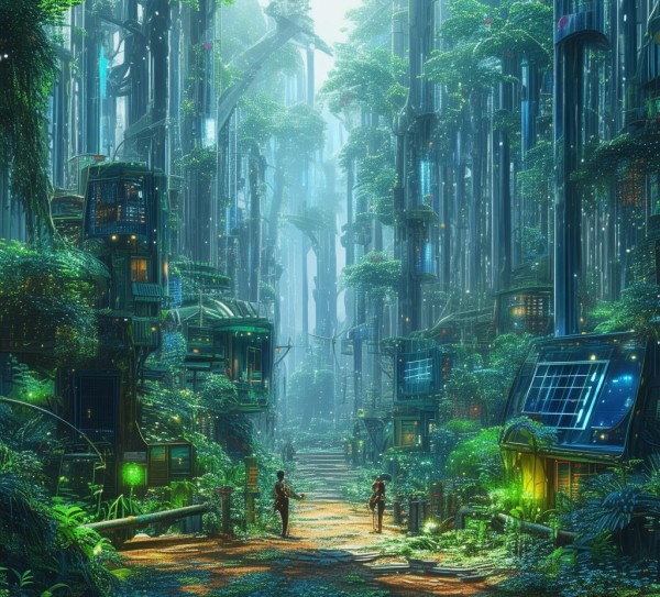 科技与自然，蓝色森林中的诗意栖居